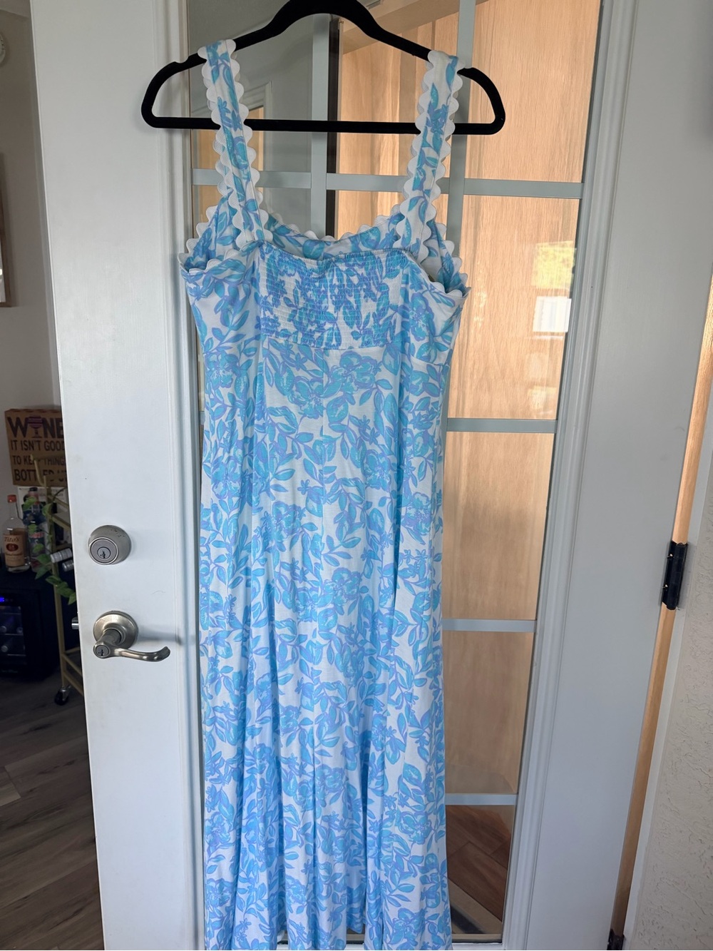 LILLY PULITZER SIZE LARGE DWYER MIDI DRESS *SIMPLY THE ZEST* JACARANDA BLUE - Picture 8 of 9